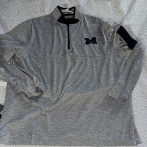Michigan Wolverines Colosseum Heathered Gray Pullover
